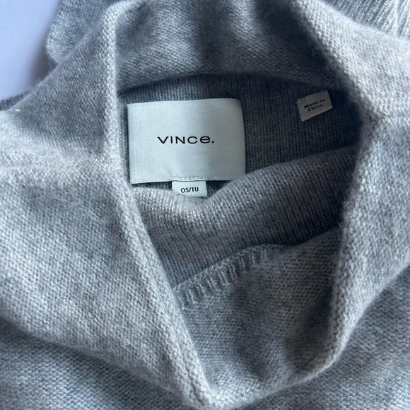 NWOT Vince Boiled Cashmere Funnel Neck Poncho - Picture 10 of 12